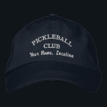 Benutzerdefinierter Pickleball Team Club, Player N Bestickte Baseballkappe<br><div class="desc">Der perfekte Hut für Pickleball-Liebhaber. Fügen Sie Ihren Club,  Teamname,  Stadt/Stadt-Standort oder Datum,  Turniername,  etc. hinzu,  um eine Art Pickleball-Cap zu erstellen. Ideal für passende Teambearbeitung oder Turnierveranstaltungen - oder auch für einen Pickleball-Trip. Ändern Sie einfach den Text und die Farbe.</div>