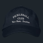 Benutzerdefinierter Pickleball Team Club, Player N Bestickte Baseballkappe<br><div class="desc">Der perfekte Hut für Pickleball-Liebhaber. Fügen Sie Ihren Club,  Teamname,  Stadt/Stadt-Standort oder Datum,  Turniername,  etc. hinzu,  um eine Art Pickleball-Cap zu erstellen. Ideal für passende Teambearbeitung oder Turnierveranstaltungen - oder auch für einen Pickleball-Trip. Ändern Sie einfach den Text und die Farbe.</div>