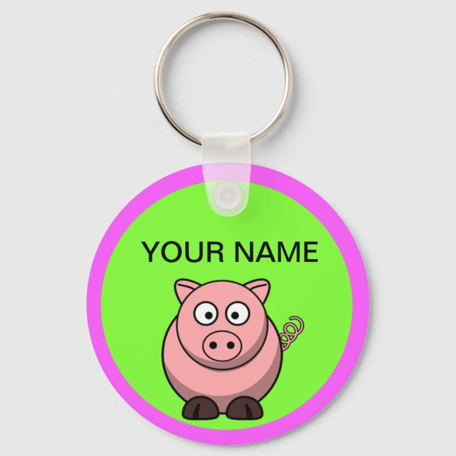 Benutzerdefinierter Pig-Tastatur Schlüsselanhänger (Vorderseite)