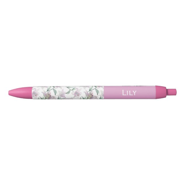 Benutzerdefinierter Pink Lillies Stift (Vorderseite)
