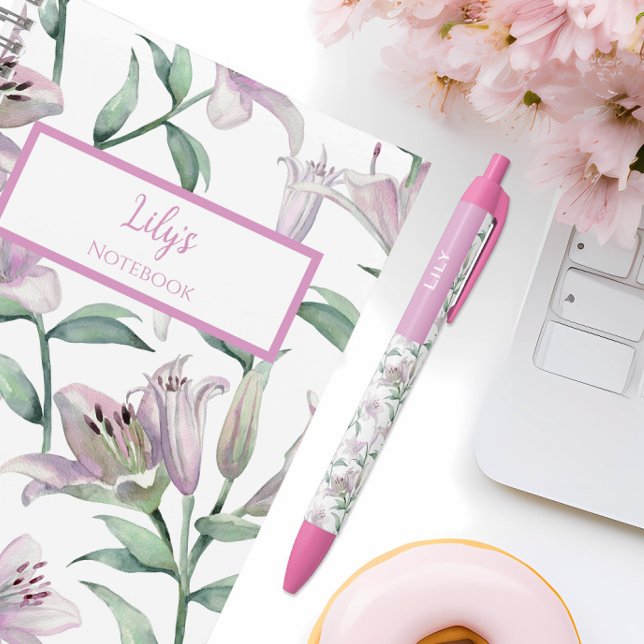 Benutzerdefinierter Pink Lillies Stift (Pink Lilies Pen)