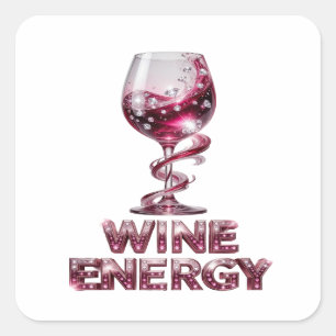 Benutzerdefinierter Pink WINE ENERGY Aufkleber Mot