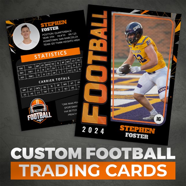 Benutzerdefinierter Player für Black & Orange Foot Telefonnummerkarte (Von Creator hochgeladen)