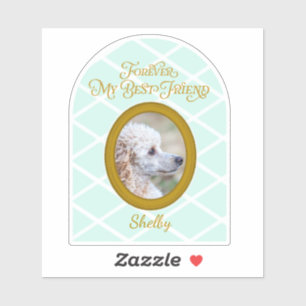 Benutzerdefinierter Poodle-Foto- & Namensaufkleber Aufkleber
