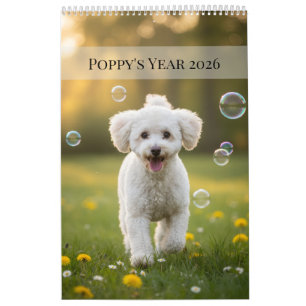 Benutzerdefinierter Poppy-Hund 2026 Kalender