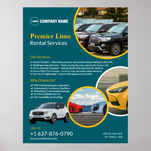 Benutzerdefinierter Poster für Autovermietungsdien