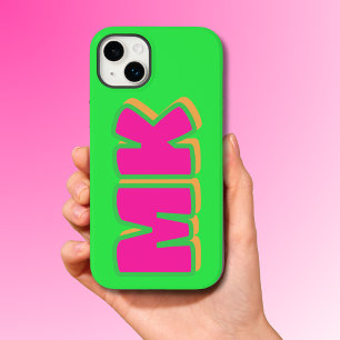 Benutzerdefinierter Preppy-Green-Monogramm-Drop-Sh Case-Mate iPhone 14 Plus Hülle
