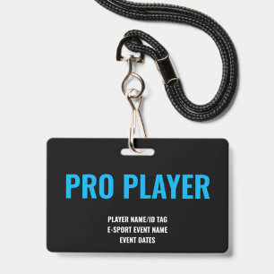 Benutzerdefinierter Pro Player Minimalist E-Sport Ausweis