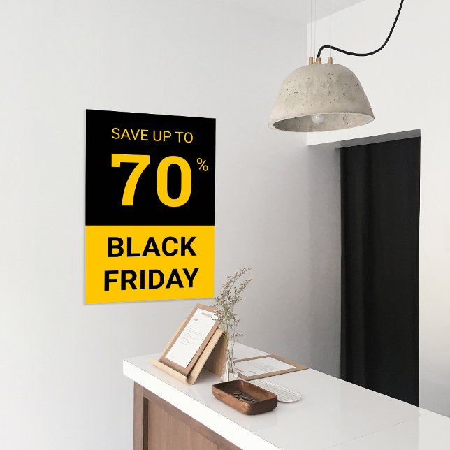 Benutzerdefinierter Prozentsatz des Verkaufs im Bl Poster (Custom Percentage Off Black Friday Store Sale Poster)
