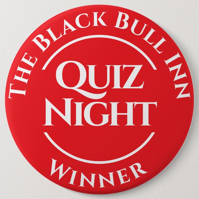 Benutzerdefinierter Pub-Quiz-Nacht-Sieger-Button-A Button (Vorderseite)