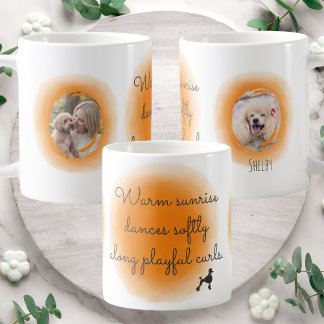 Benutzerdefinierter Pudel-Becher in Pastellorange Kaffeetasse
