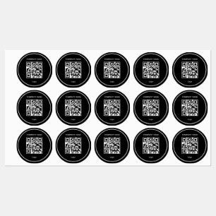 Benutzerdefinierter qcode einfaches schwarzes Firm Etiketten