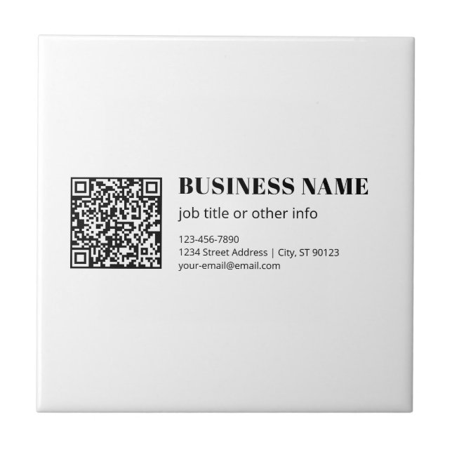 Benutzerdefinierter QR-Code & Bearbeitbarer Retro- Fliese (Vorderseite)