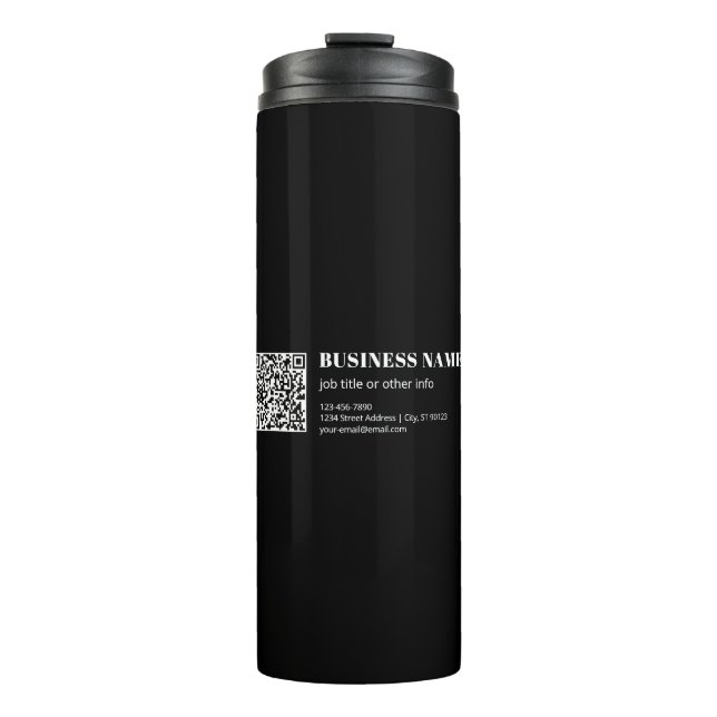 Benutzerdefinierter QR-Code & Bearbeitbarer Retro- Thermosbecher (Vorderseite)