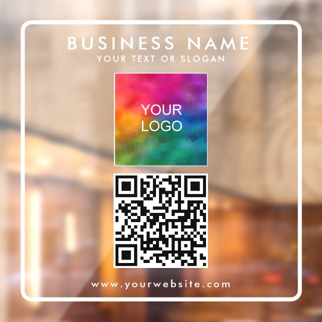 Benutzerdefinierter QR-Code Business-Logo-Text ein Fensteraufkleber (Blatt 2)