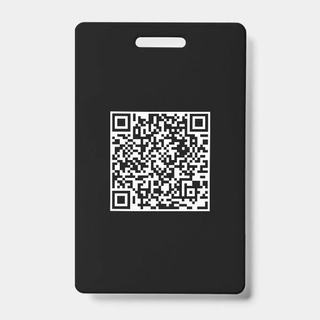 Benutzerdefinierter QR-Code Das schwarze, solide,  Ausweis (Vorderseite)
