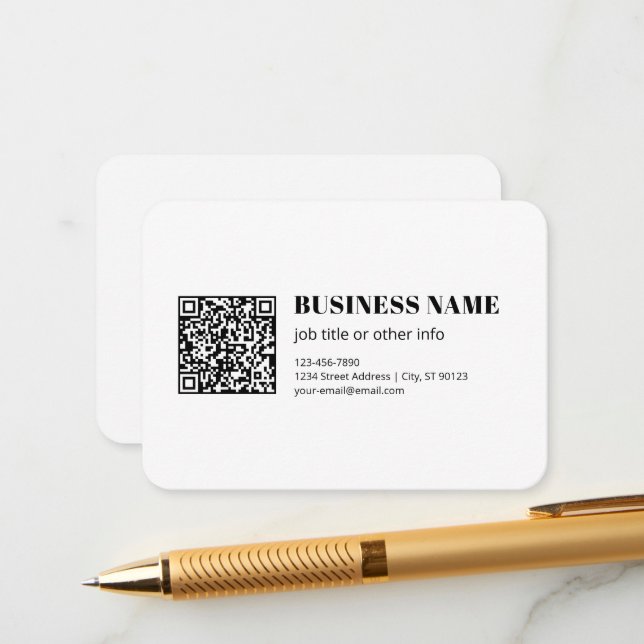 Benutzerdefinierter QR-Code & editierbarer retro-m Begleitkarte (Vorderseite/Rückseite Beispiel)