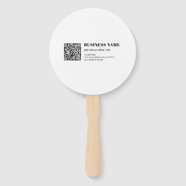 Benutzerdefinierter QR-Code & Editierbarer Retro-M Fächer (Vorderseite)