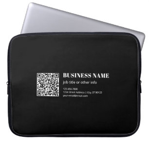 Benutzerdefinierter QR-Code & editierbarer retro-m Laptopschutzhülle