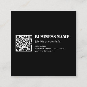 Benutzerdefinierter QR-Code & editierbarer retro-m Quadratische Visitenkarte