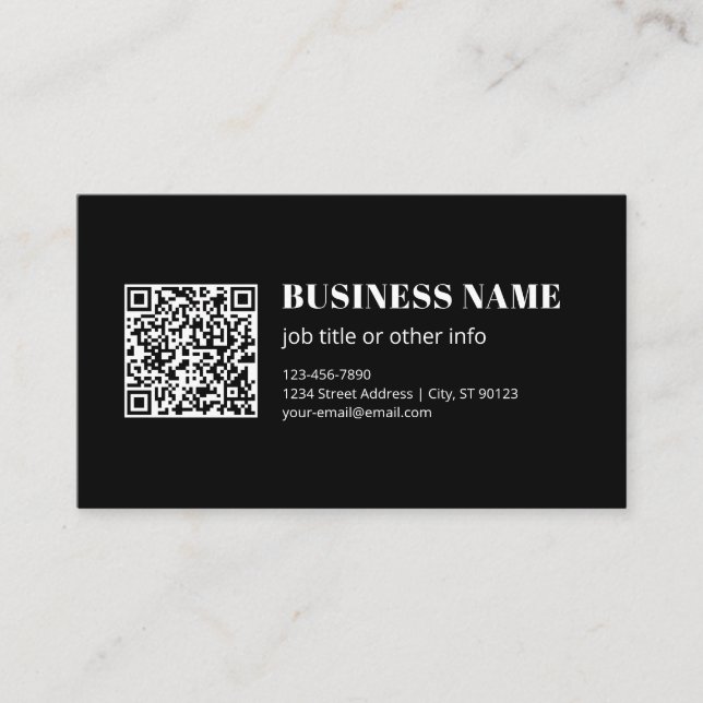 Benutzerdefinierter QR-Code & editierbarer retro-m Visitenkarte (Vorderseite)