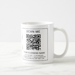Benutzerdefinierter QR-Code Einfach Werbeanzeigen  Kaffeetasse