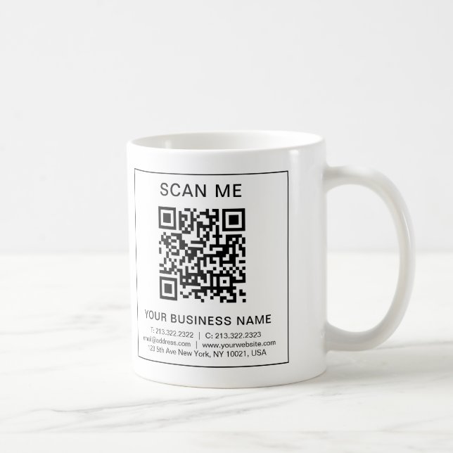 Benutzerdefinierter QR-Code Einfach Werbeanzeigen  Kaffeetasse (Rechts)