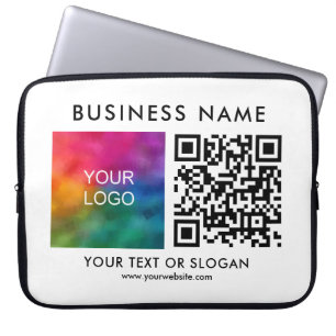 Benutzerdefinierter QR-Code Elegantes Upload-Busin Laptopschutzhülle