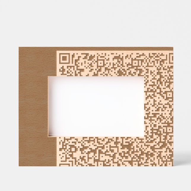 Benutzerdefinierter QR-Code Etwas Personalisiertes Geätzte Rahmen (Vorderseite)