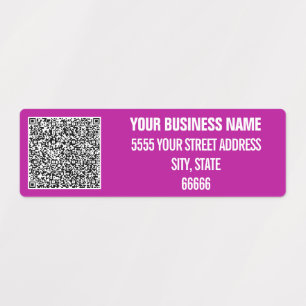 Benutzerdefinierter QR-Code Firmenname-Adressenfar Etiketten