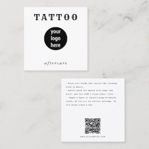 Benutzerdefinierter QR-Code für das Logo "Tattoo A Quadratische Visitenkarte