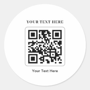 benutzerdefinierter QR-Code für eine Hochzeitswebs Runder Aufkleber