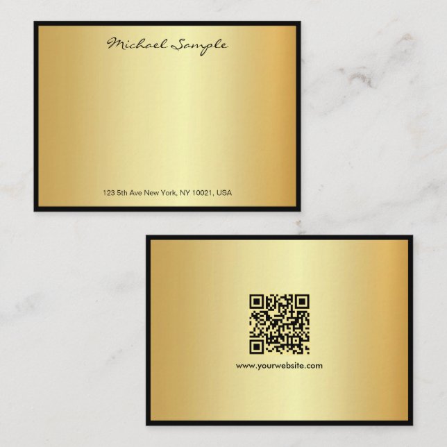 Benutzerdefinierter QR-Code handgeschriebener Schr Mitteilungskarte (Vorne/Hinten)