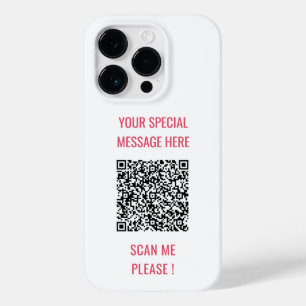 Benutzerdefinierter QR-Code Info Text Überraschung Case-Mate iPhone 14 Pro Hülle