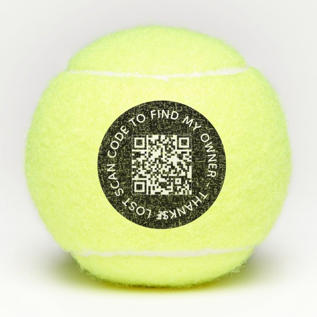 Benutzerdefinierter QR-Code: Kontaktinformationen  Tennisbälle (Vorderseite)