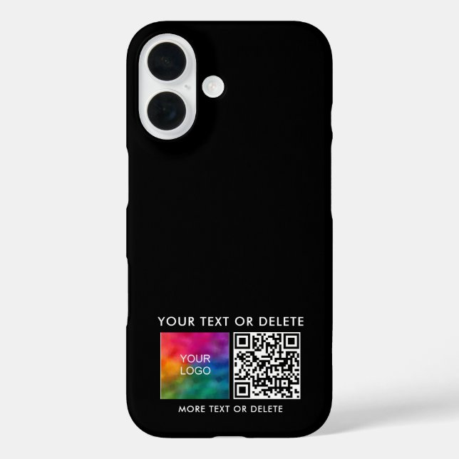 Benutzerdefinierter QR-Code Laden Sie Ihr eigenes  iPhone 16 Hülle (Rückseite)