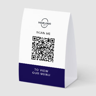 Benutzerdefinierter QR-Code-Menüstand Kontaktlos Tischaufsteller