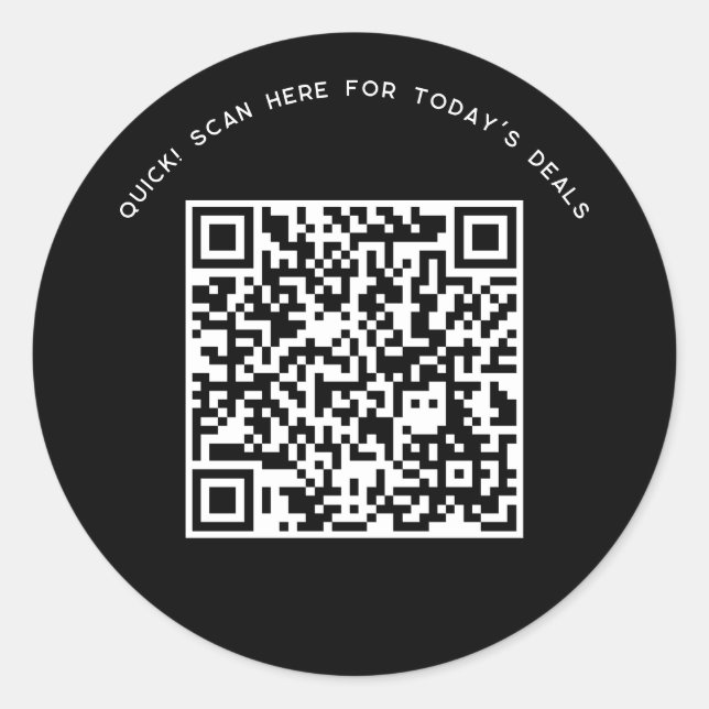 Benutzerdefinierter QR-Code mit Business-Marketing Runder Aufkleber (Vorderseite)
