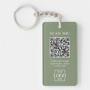 Benutzerdefinierter QR-Code mit Firmenlogo modern Schlüsselanhänger