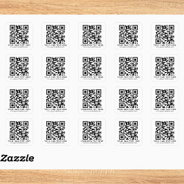 Benutzerdefinierter QR-Code mit Firmenlogo Quadratischer Aufkleber