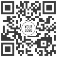 Benutzerdefinierter QR-Code mit Logo-Business-Squa
