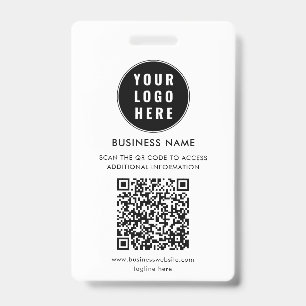 Benutzerdefinierter QR-Code Modernes Geschäftslogo Ausweis
