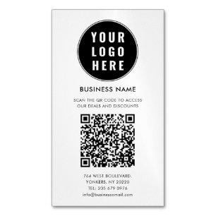Benutzerdefinierter QR-Code Modernes Logo Minimali Magnetische Visitenkarte