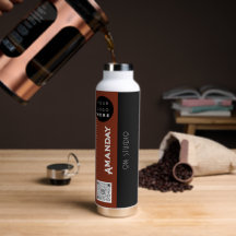 Benutzerdefinierter QR-Code Name Braun Schwarz