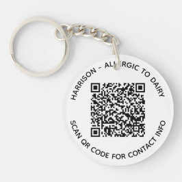 Benutzerdefinierter QR-Code Name Text Kontaktinfor Schlüsselanhänger