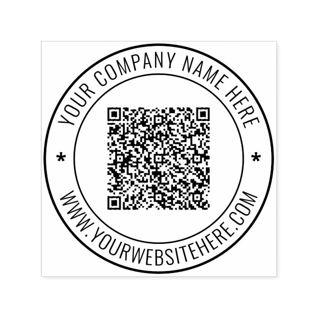 Benutzerdefinierter QR-Code Name Website Briefmark Permastempel (Design)