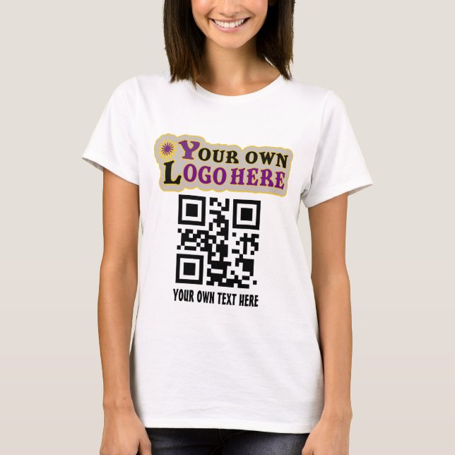 Benutzerdefinierter QR-Code oder Ihr Business-Logo T-Shirt (Vorderseite)