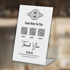 Benutzerdefinierter QR-Code, Paypal, Venmo, Custom Sockelschild