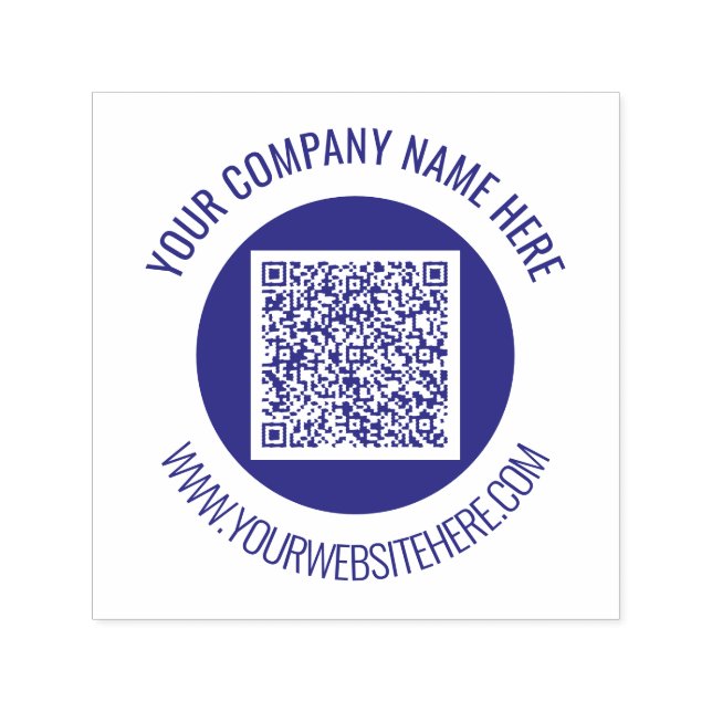 Benutzerdefinierter QR-Code Personalisierte runde  Permastempel (Design)
