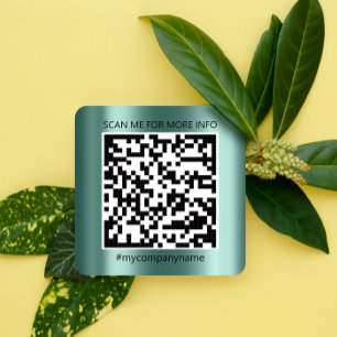 Benutzerdefinierter QR-Code Prüfung Ich Name Aquam Quadratischer Aufkleber